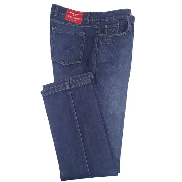 Kimes Ranch Dillon Jeans Raw 100 % Ring Spun Denim Size 38 X 36 Boot Cut