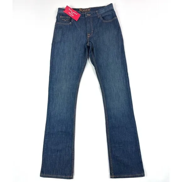 Kimes Ranch Roger Slim Fit Boot Cut Mens 32x34 Blue Jeans Western Cowboy Denim
          
      NWT