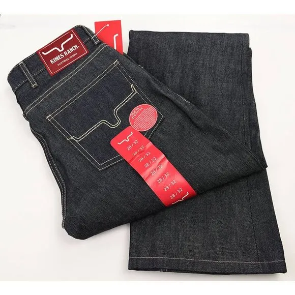 KIMES RANCH Raw Denim JAMES Mid Rise Straight Fit Boot Cut Denim Jeans 28 32 NWT
          
      NWT
