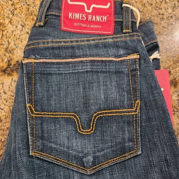 Kimes Ranch Blue Bootcut Jeans with Contrast Stitching
              
      NWT