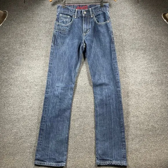 Kimes Ranch James Jeans Men's 27X32 Blue Straight Leg Made In USA Denim