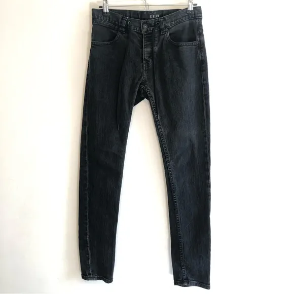 KR3W K Skinny Black Jeans