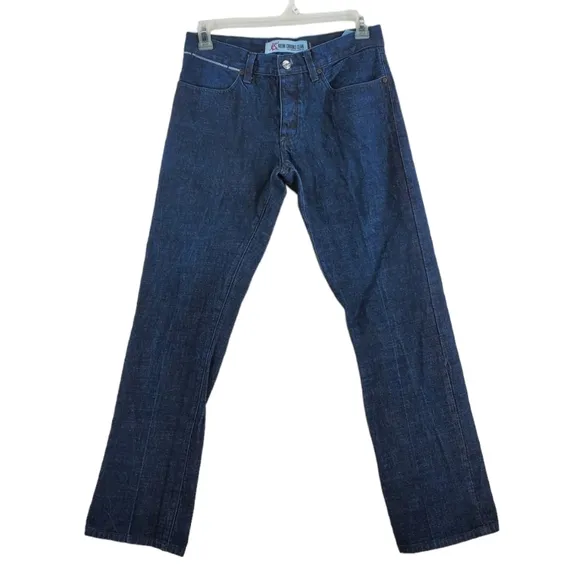 KR3W Krew Crooks Clan Selvedge Klassic Blue Jeans Straight Leg Mens 32 (31x31)