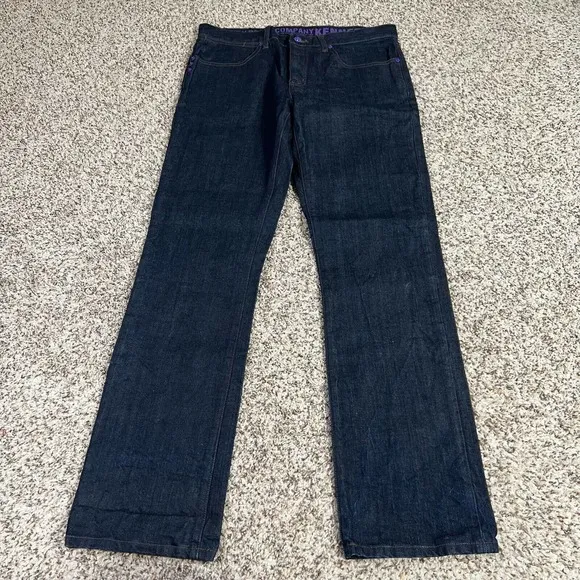 KR3W Mens Jeans Size 36x34 Blue Dark Wash Regular Fit Straight Leg Denim Skater