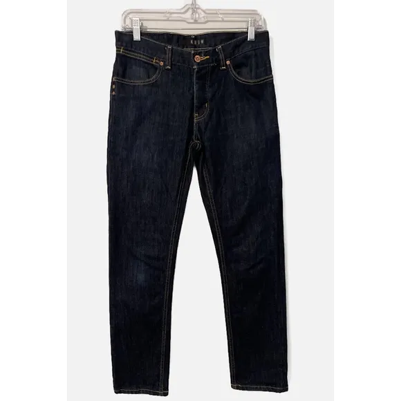KR3W Jeans Men’s Size 31 Raw Blue Button Fly Kslim Skater Denim