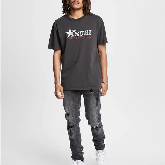 KSUBI Van Winkle Angst Trashed Black Jeans Size 31