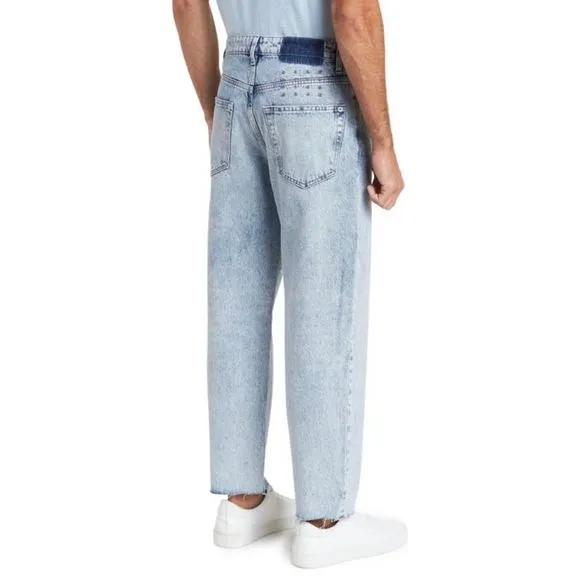 Ksubi Anti K++ Mens Linger Rise Relaxed Leg Cropped Jeans Raw Hem Size 38 100% C
          
      NWT