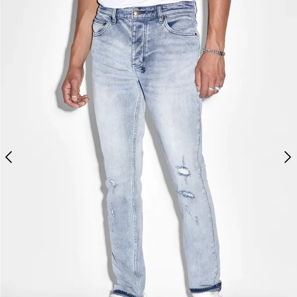 NWT Ksubi Chitch Philly Blue Slim Tapered Leg Distressed Jeans size 36
          
      NWT