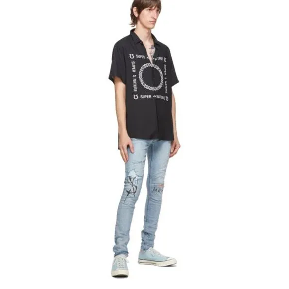 Ksubi Blue Van Winkle Punk Scribe Jeans