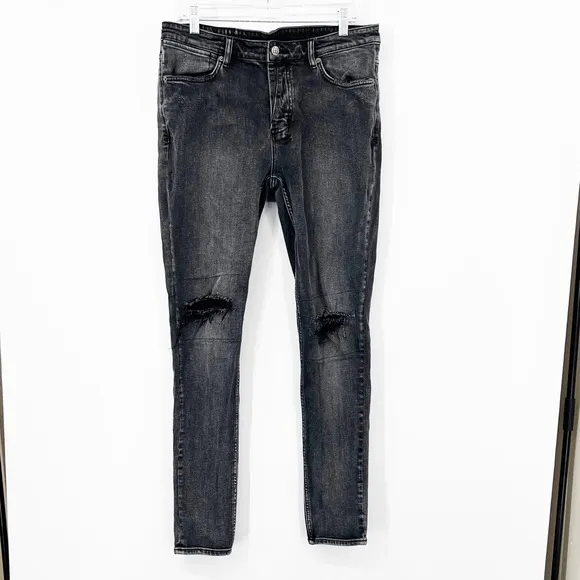 Ksubi Van Winkle Ash Ripped Skinny Fit Jeans