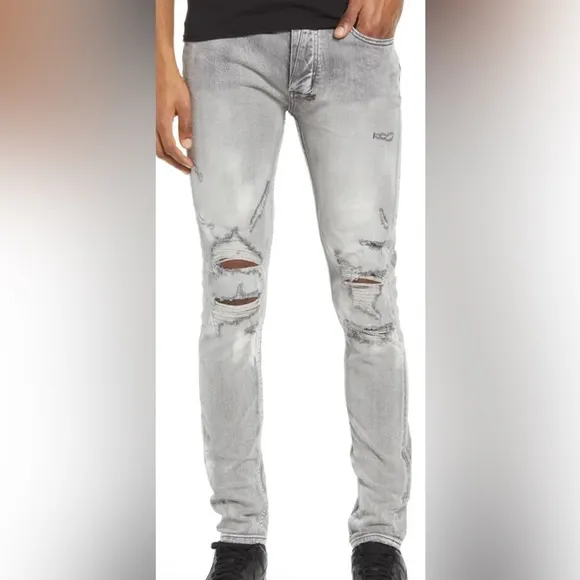 Ksubi Men's Van Winkle Eratik Trashed Stretch Skinny Jeans Sz 33
          
      NWT