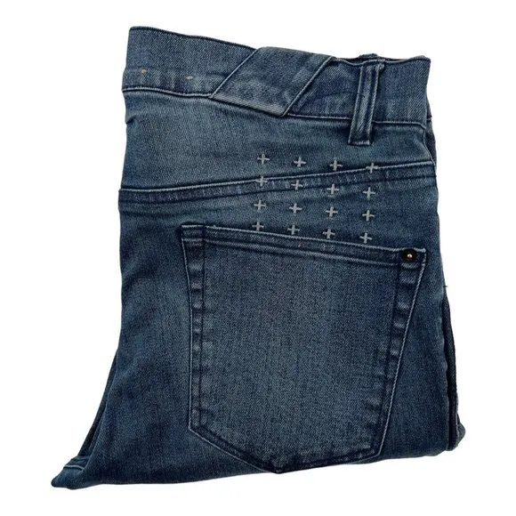 Ksubi Dk Blue Chitch Lock & Load 5 Pocket Cotton Spandex Jeans Size 31X31