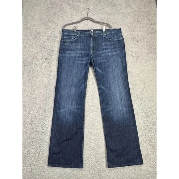 Kut From The Kloth Jeans Men's 38X32 Blue Distressed Bootcut Denim Pants Casual