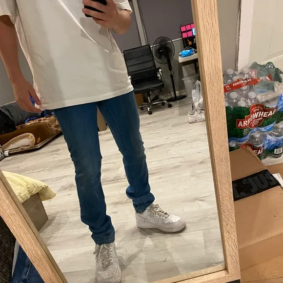 light blue jeans