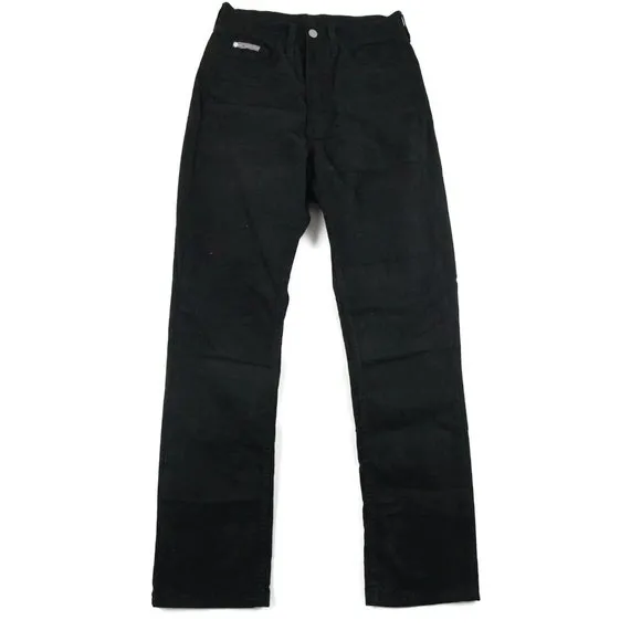 Lee Cooper Mens Straight Jeans Black Cotton Denim High Rise Size 29x32