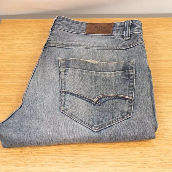 Lee Cooper Gold Denim Skinny 31 X 34  Men's Denim Jeans Medium Wash Distressed