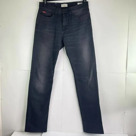 Lee Cooper Men's Regular Fit Black Jeans Size 31×34 Worker Med Rise denim