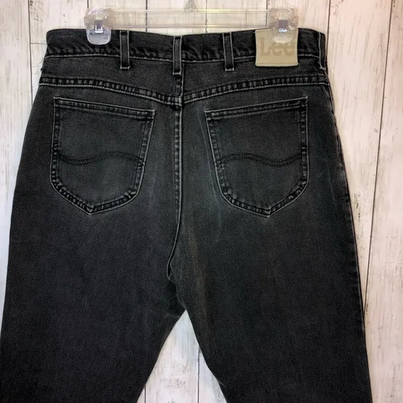 Lee Vintage Black Gray Wash Straight Jean size 36 High Rise