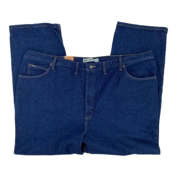 Lee Jeans Men's Big & Tall 54x32 At Waist Straight Leg Dark Wash Regular Fit NWT
          
      NWT