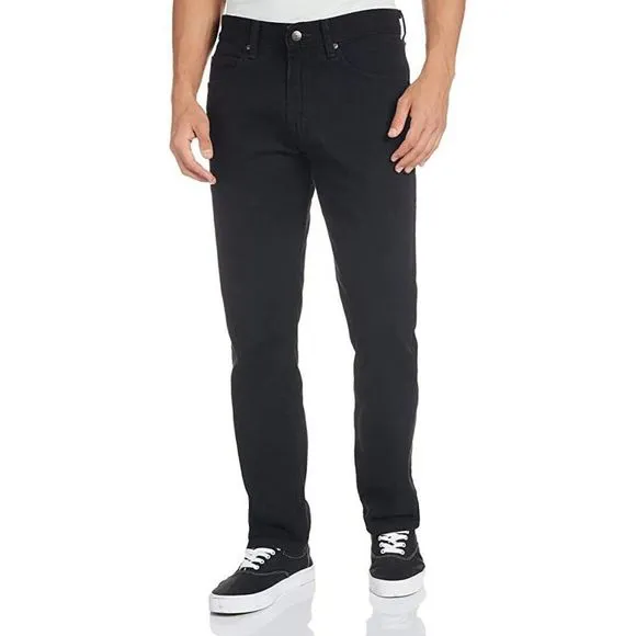 Lee Big & Tall Regular Fit Straight Black Denim Jeans 50x34
