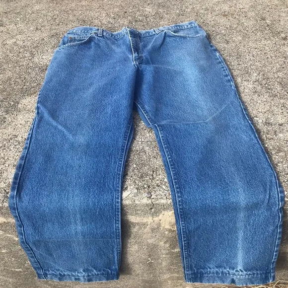 Vintage LEE Denim Blue Jeans USA Mens Hemmed 42/30
