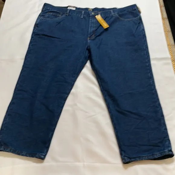 Lee Men Relaxed Fit Straight Leg  Big & Tall  Dark Wash Blue Denim Jean 52 X 28
          
      NWT