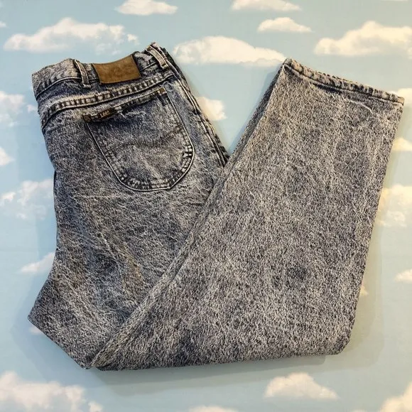 Vintage Lee Acid Wash Union Made Jeans Made in USA 40X30