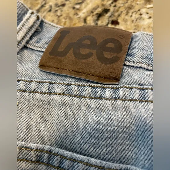 Lee regular fit Blue Classic distressed Denim Jeans 34 X 30