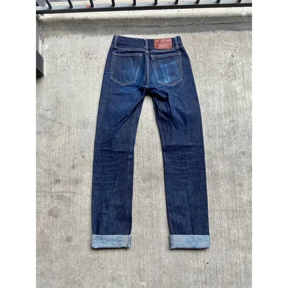 Left Field NYC American Work Wear Blue Denim Selvedge Jeans Men's Size 28x34