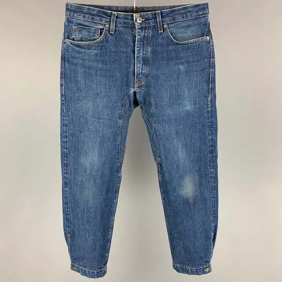 LEVI'S MADE & CRAFTED Size 32 Blue Contrast Stitch Cotton Jeans