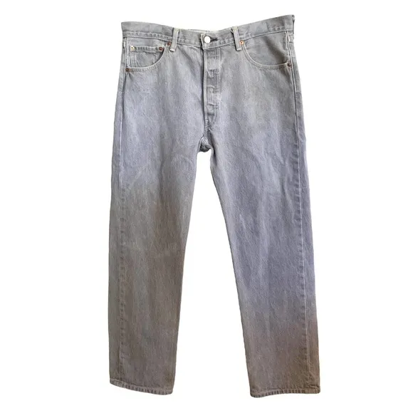 Vintage 90s Levi’s Men’s Streetwear Skater Style Grey Straight Leg Jeans