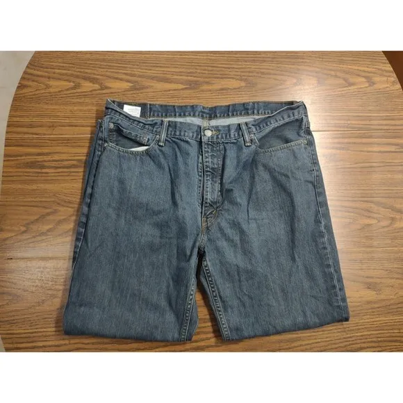 Levi's 514 Slim Straight Mens Jeans 42x30 (Measure 40x28) Dark Wash Blue Denim