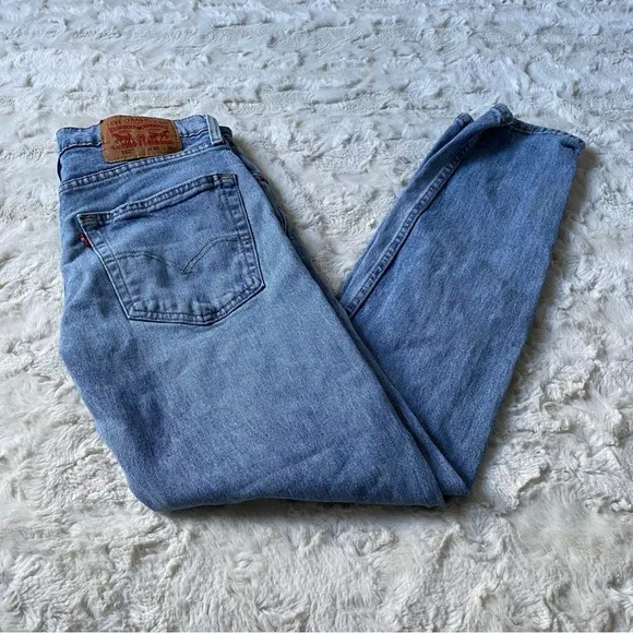 Levi's Men's Blue 512 Slim Tapered Distressed Jeans Size 30x30