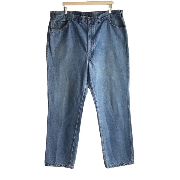 Vintage Levi’s Men’s Orange Tab Jeans Light Blue Wash  rigid cotton straight, 44