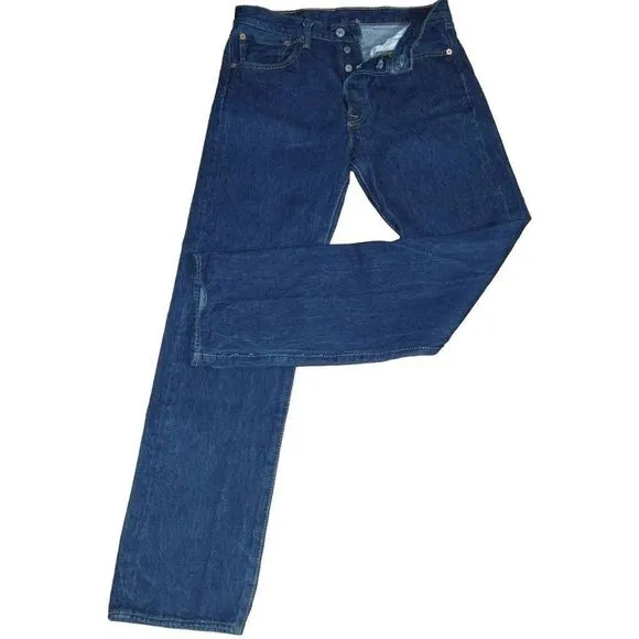 Levi's 501 Button Fly Blue Jeans 32 x 36