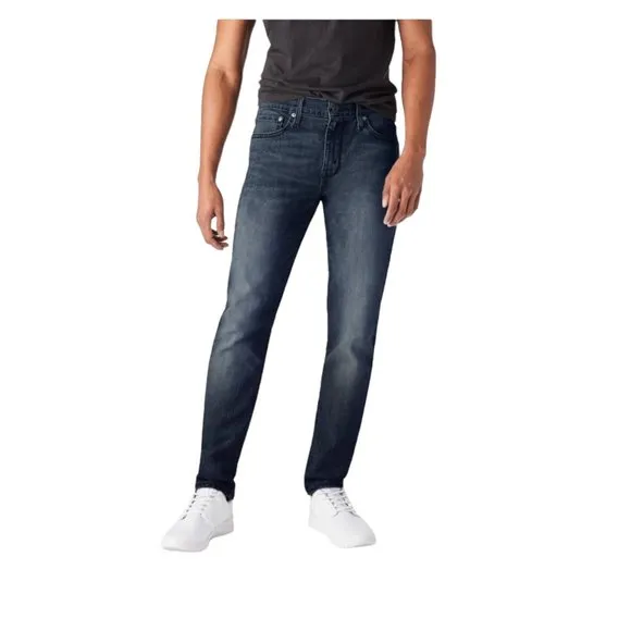 Levis Mens Denizen 211 Skinny Dark Wash Jeans Blue Size 30x32 casual Minimalist