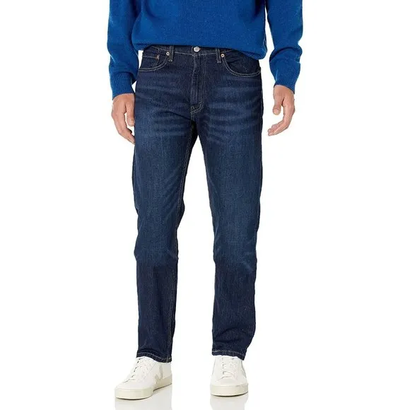 NWT Levi's Men's Big & Tall 505 Regular Fit Jeans, Dark Indigo, 46Wx30L
          
      NWT