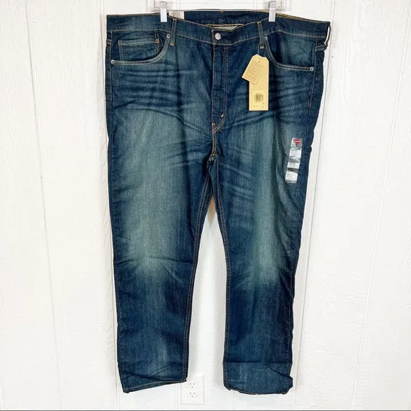 NEW Mens Levi’s 502 Taper Regular Fit Denim Blue Jeans 46 x 34
          
      NWT