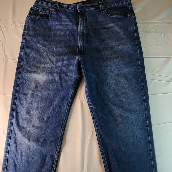 Levis Men Jeans Big & Tall 46x29 Blue 550 Cotton Denim Black Label P132.