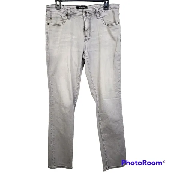 Liverpool Mens Slim Straight Jeans Size 32x32
