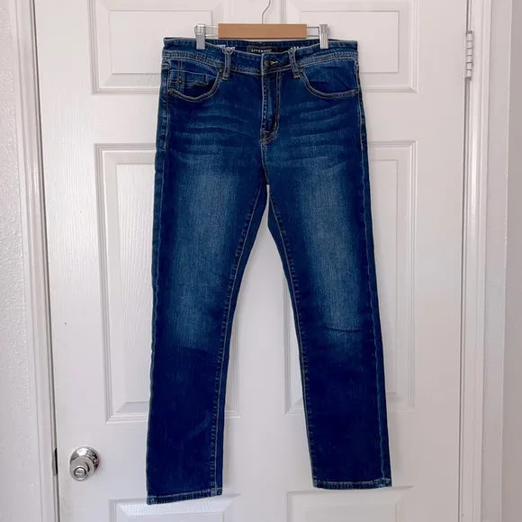 Liverpool modern straight dark blue wash men’s jeans 32x30