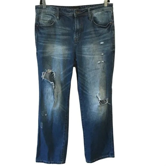 Liverpool Men’s Size 36x32 Relaxed Straight Blue Distressed Jeans Measures 37x30