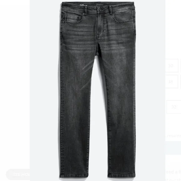 LIVERPOOL bolt straight fit jeans dark grey size 38