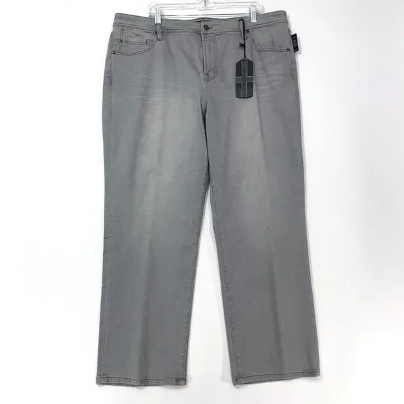 Liverpool Relaxed Straight NWT Jeans 40 x 30 Coal Mine Dark Gray Stretch Fit NEW