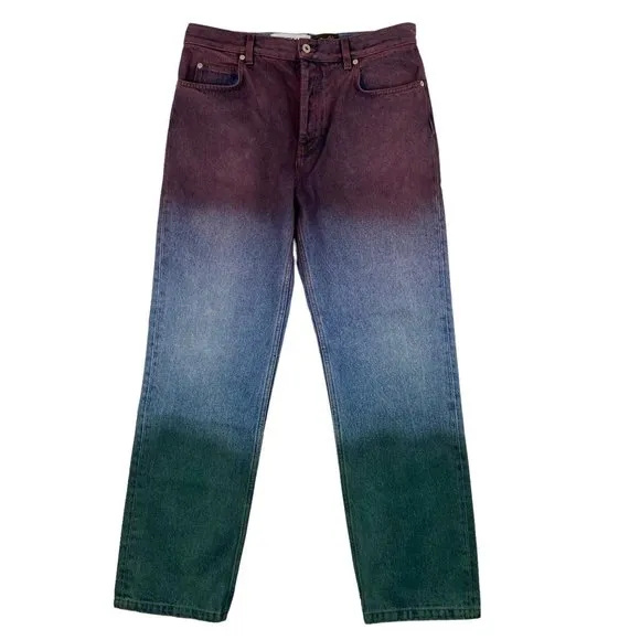 $790 RRP Loewe X Paulas Ibiza Tri Color Gradient Denim