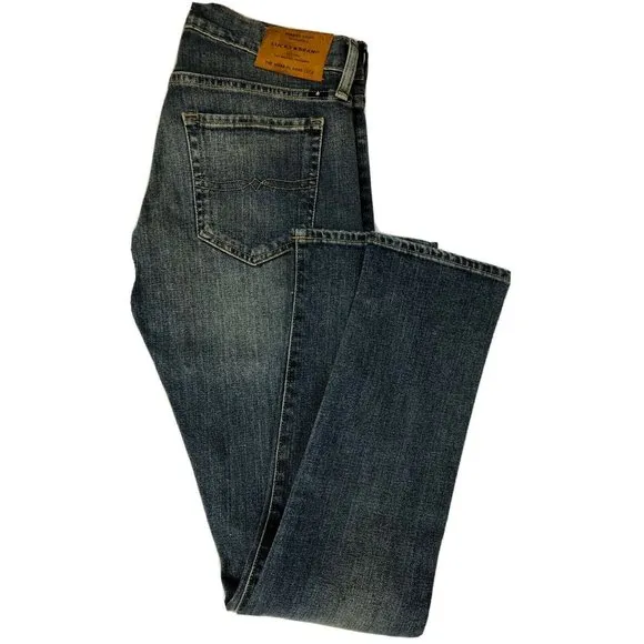 Lucky Brand 110 Skinny Men's 28x32 Blue Denim Jeans Glenn Heights EUC