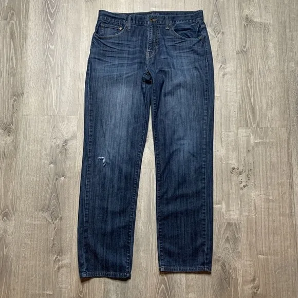 Men's Lucky Brand 221 Original Straight Denim Jeans Distressed 34/32 Medium Wash