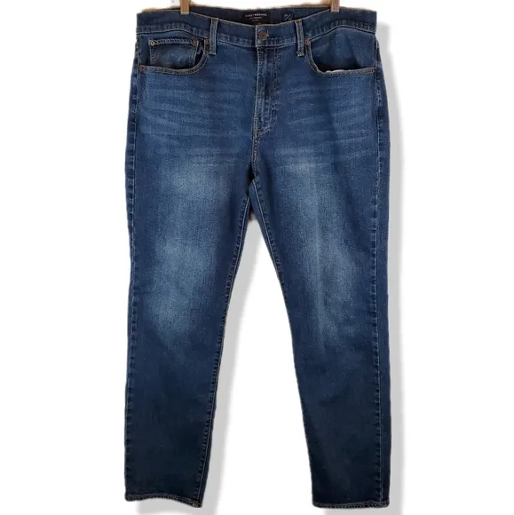 Lucky Brand 121 Slim Straight Jeans Pants Size 38x32 Mens Stretch Medium wash