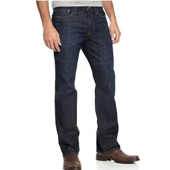 Lucky Brand 48x27.5 Mens 181 Relaxed Jeans (Tag 48x30) Stretch Dark Wash