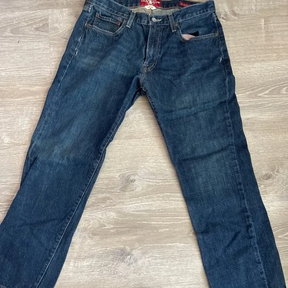 LUCKY brand original straight 33X30 mens blue jeans stretch denim vintage 90s